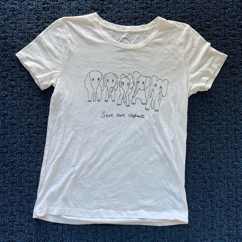 J-Crew Collection “Save More Elephants” Tee